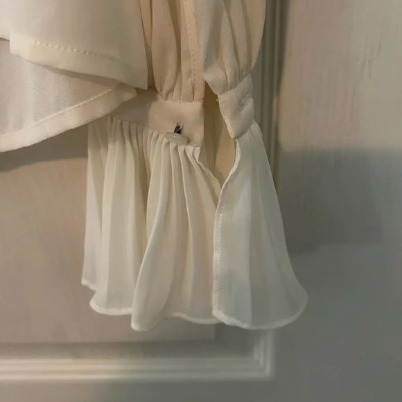 Escada Cream Silk Ruffle Blouse - Picture 7 of 9